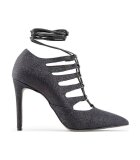 Made in Italia Schuhe MORGANA-GLITTER-NERO Schuhe, Stiefel, Sandalen Kaufen Frontansicht