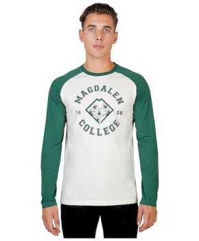 Oxford University Bekleidung MAGDALEN-RAGLAN-ML-GREEN T-Shirts und Polo-Shirts Kaufen Frontansicht