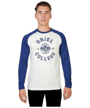 Oxford University Bekleidung ORIEL-RAGLAN-ML-NAVY T-Shirts und Polo-Shirts Kaufen Frontansicht