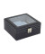 Friedrich23 - Uhrenkoffer mit LED-Licht Carbon 5 Uhren dunkelblau 32058-5