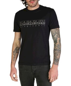 periode venijn Tekstschrijver Napapijri Bekleidung T-Shirts SEVORA-N0YIJ9041 Herren Schwartz, 32,00 €