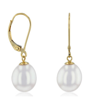 Luna-Pearls Ohrringe 585 Gelbgold Süßwasser-Perle 9.5-10mm - 311.1692