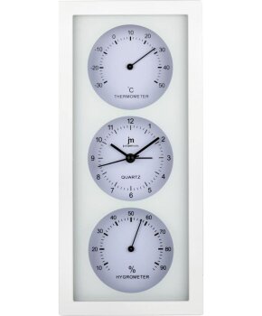 Lowell - Hygrometer mit - und - Thermo- Luna-Time, Wanduhr 40 JA7071B