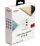 LVSUN Travel LS-QW45-PD USB-Ladegerät Steckdose max. 6000mA 3 x USB, USB-C