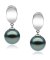 Luna-Pearls - HE100706 - Ohrringe - 750 Weißgold - Tahitiperlen 10,5-11 mm - Diamanten 0.056 ct