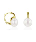 Luna-Pearls Ohrringe 585 GG Brillant H SI 0,10 ct. Süßwasser-Zuchtperle - HS1268