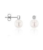 Luna-Pearls Ohrringe 750 WG Akoya-Zuchtperle 2 Brill. H...