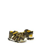 Shone - Shoes - Sandals - 3315-030-MILITARY - Kids - darkolivegreen,yellow