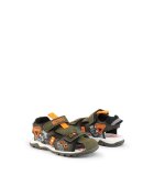 Shone - Shoes - Sandals - 6015-032-MILITARY - Kids - darkolivegreen,orange
