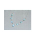 Luna-Pearls Edelstein Collier 925/- Silber