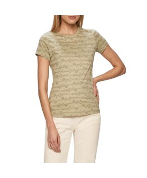 Pepe Jeans Bekleidung CECILE-PL504831-701PALMGREEN T-Shirts und Polo-Shirts Kaufen Frontansicht