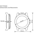 KHS - KHS.TYBS.DSGO - Wrist watch - Men - Typhoon Black Steel