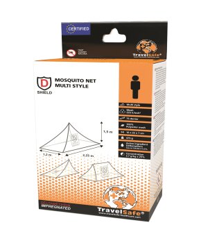 Travelsafe - TS0118 - Insect protection net - impregnated - incl. mounting  accessories - for 1 person