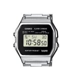 Casio Heren horloge A158WEA-1EF Alarm, Chronograaf, Achtergrondverlichting, Stopwatch, lys 