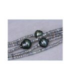 Gemstone Necklace with Tahitian Pearls