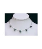 Diamond Necklace With Tahitian Pearls