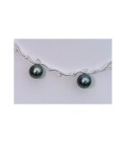 Diamond Necklace With Tahitian Pearls