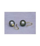 Luna-Pearls Tahiti Pareloorhangers 9-10mm 750/- geelgoud O83