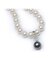 Akoya Pearl Necklace with Tahitian Pearl and Diamonds