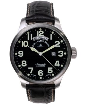 Zeno-Watch - Armbanduhr - Herren - Chrono - Oversized Pilot Big - 8554DD-12-a1