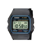 Casio Heren horloge F-91W-1YEF Alarm, Chronograaf, lys 